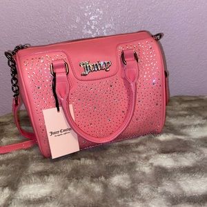 Juicy Couture Rhinestone pink satchel purse